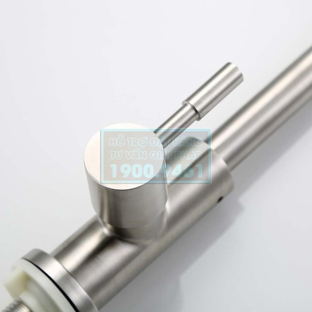 Vòi rửa chén bát xả lạnh, dòng cắm chậu, chất liệu inox nguyên khối 304 chống bám vân tay chống rỉ tuyệt đối