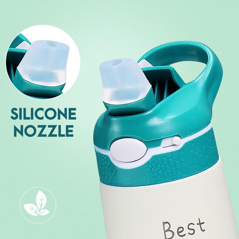 400Ml Inox Giữ Nhiệt Cốc Cốc Cho Trẻ Trẻ Em Bé Di Động Dễ Thương Nảy Nắp Khủng Long Bình Nước Trẻ Em quà Tặng