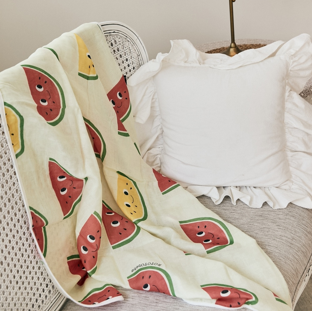 Chăn xô mùa hè cho bé và trẻ nhỏ Rototo Bebe Hàn Quốc kích thước 90x120cm thoáng khí, thấm hút mồ hôi tốt