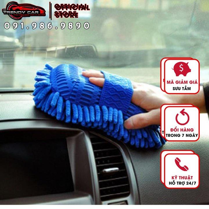 Bao tay lau rửa xe cho ô tô - Găng tay 2 mặt rửa xe máy, ô tô, lau dọn nội thất Găng tay rửa ô tô chất lượng cao