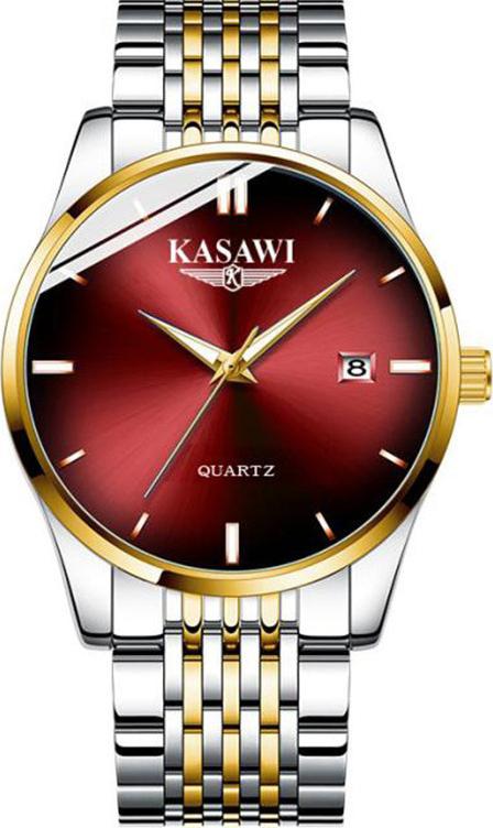 Đồng hồ nam KASAWI K02 Lịch ngày sang trọng doanh nhân 2020 dây hợp kim thép không gỉ
