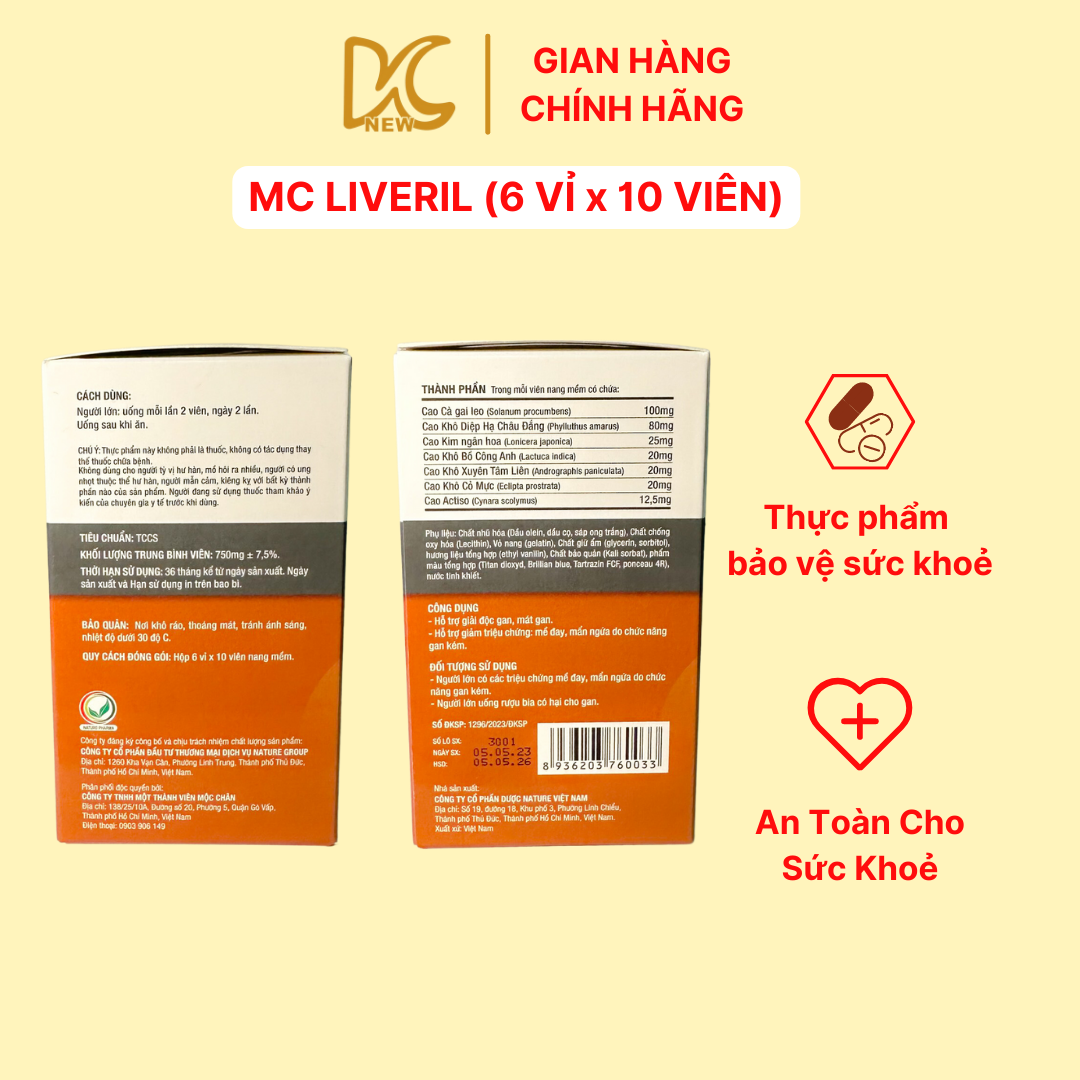 [NEW DMC] MC LIVERIL - THỰC PHẨM BẢO VỆ SỨC KHOẺ