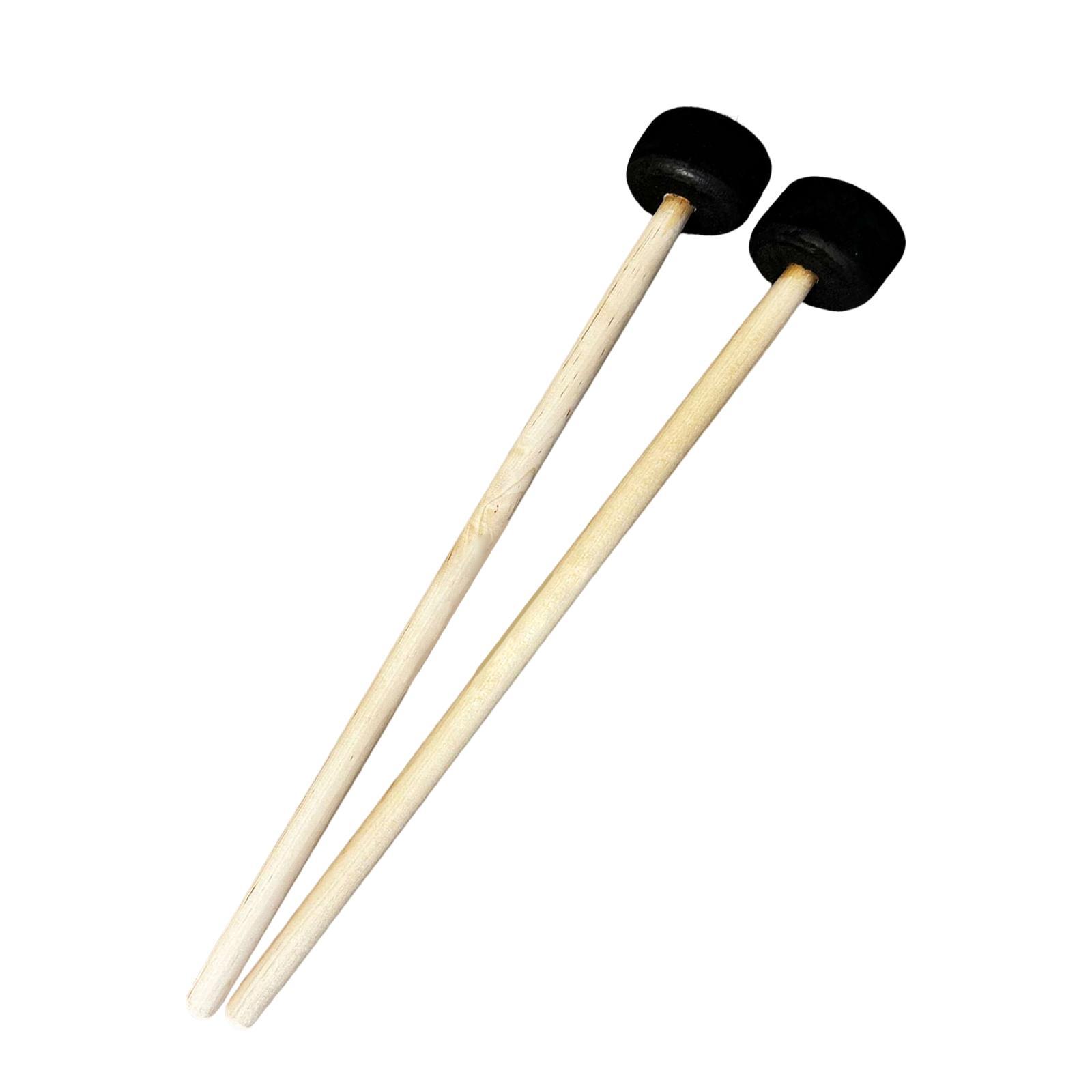 2Pcs Drumsticks Percussion Accs Multipurpose Wear Resistant for Hand Drum Black