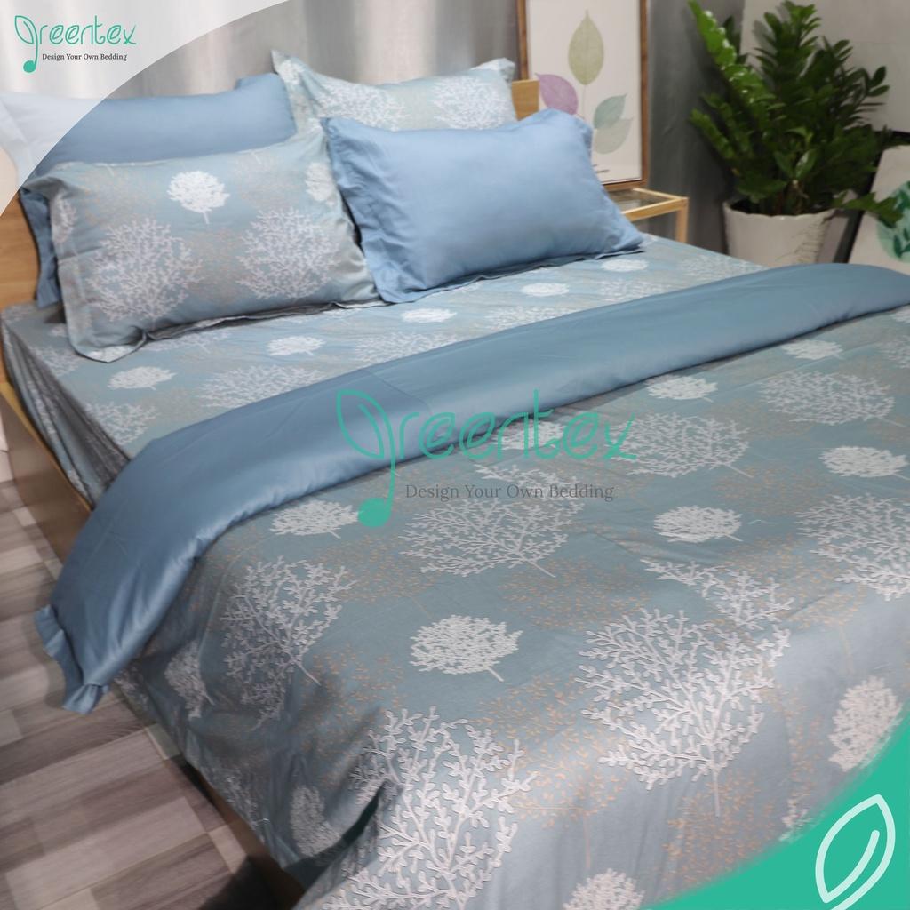 Chăn ga Greentex 100% Cotton MicroSatin Hàn Quốc TC350 NB2207