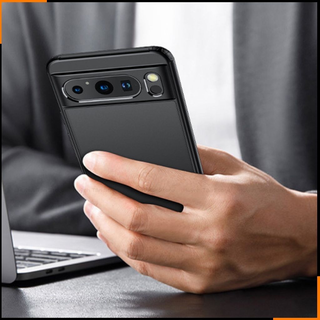 Ốp lưng pixel 8 pro chống sốc chống vân tay NHÁM VIỀN MÀU VER 2 bảo vệ camera phụ kiện