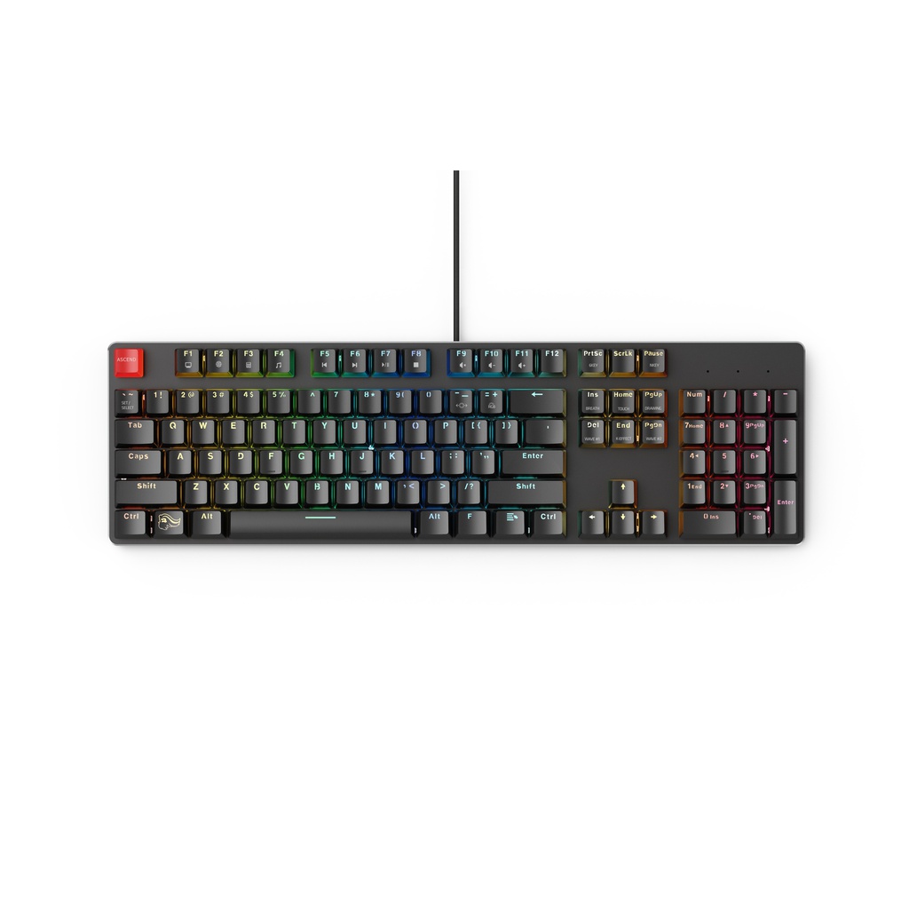 Bàn phím cơ Glorious GMMK RGB White Ice Fullsize - Hàng chính hãng