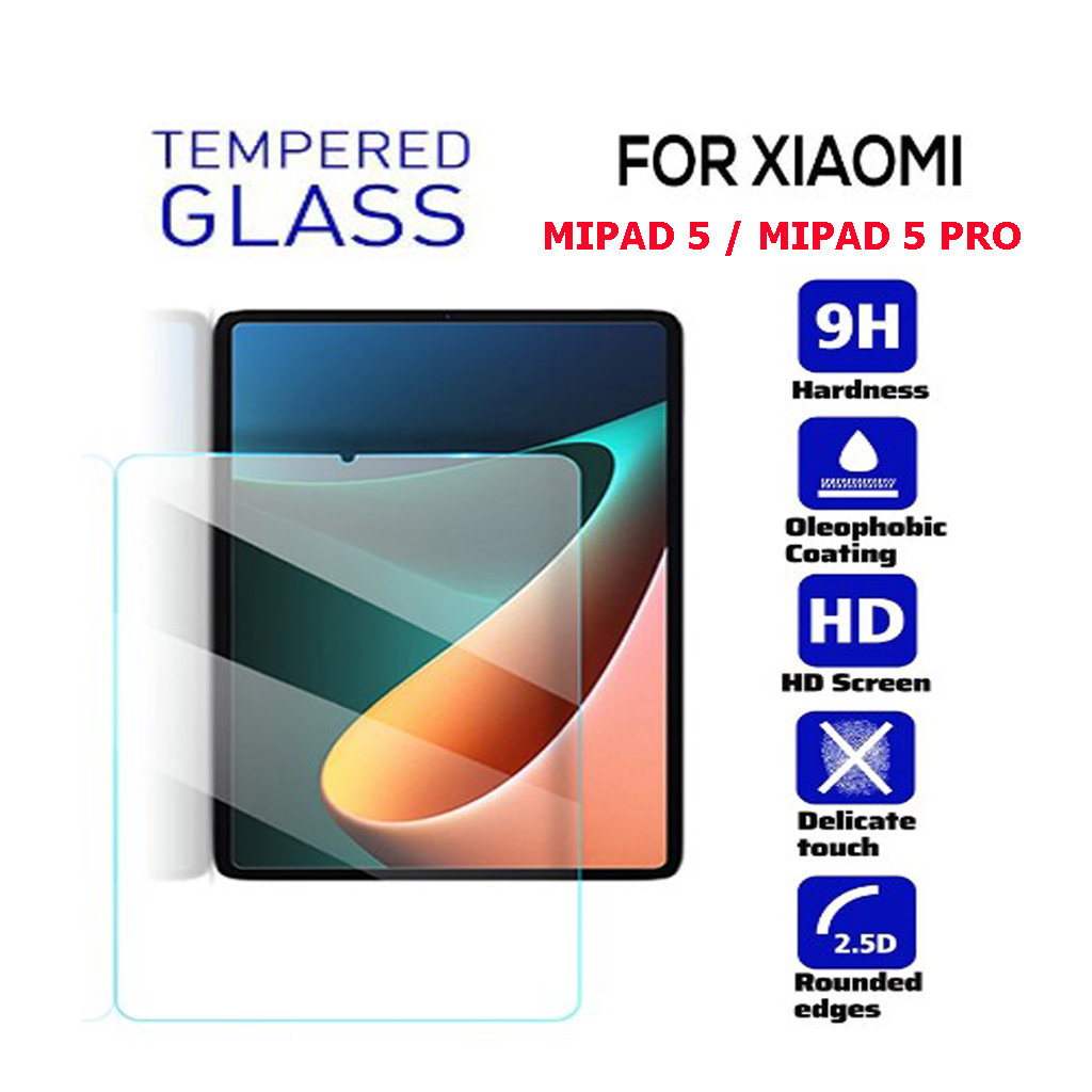 Kính cường lực dành cho máy tính bảng Xiaomi Mipad 5 / 5 Pro - Độ cứng 9H, dày 0.3 mm - Kèm bộ dán