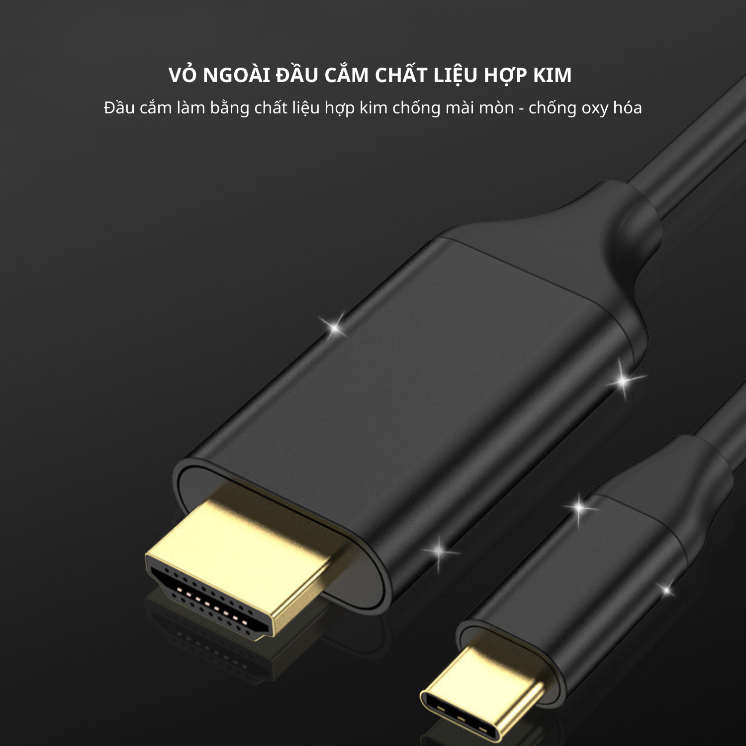 Dây Cáp Type C To HDMI 4K 60Hz Thunderbolt 3 Dài 1.8M  - Hàng Chính Hãng Tamayoko