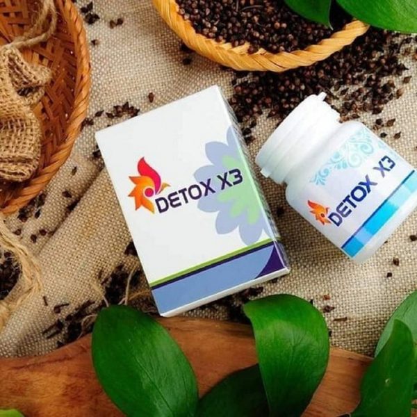 DETOX X3 hỗ trợ giảm cân với 100% thảo dược thiên nhiên - Có tem chống hàng giả - Hộp quà tặng cho mọi nhà