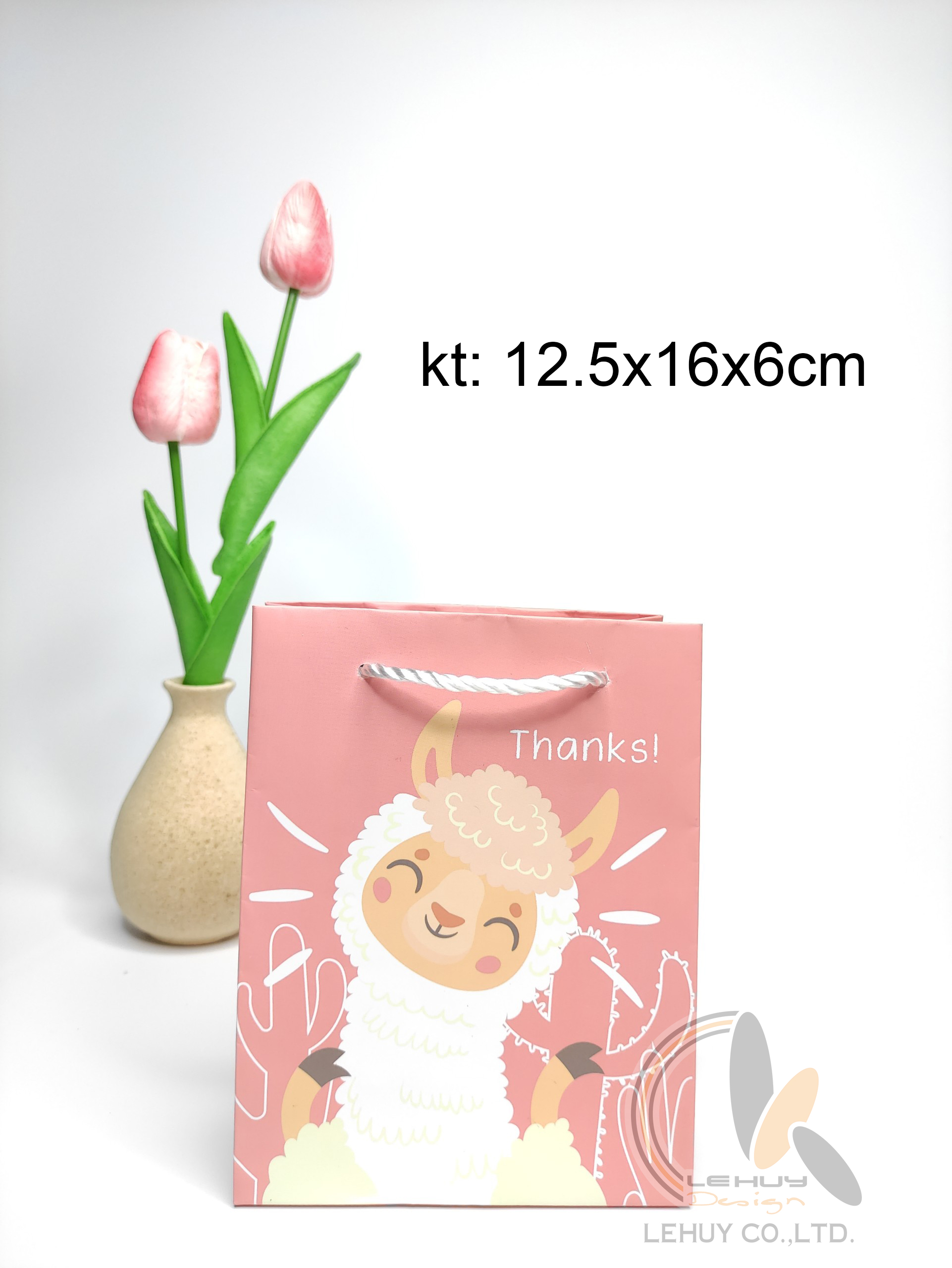 TÚI GIẤY C ĐỰNG QUÀ HOẠ TIẾT HOẠT HÌNH KT 12.5X16X6 CM