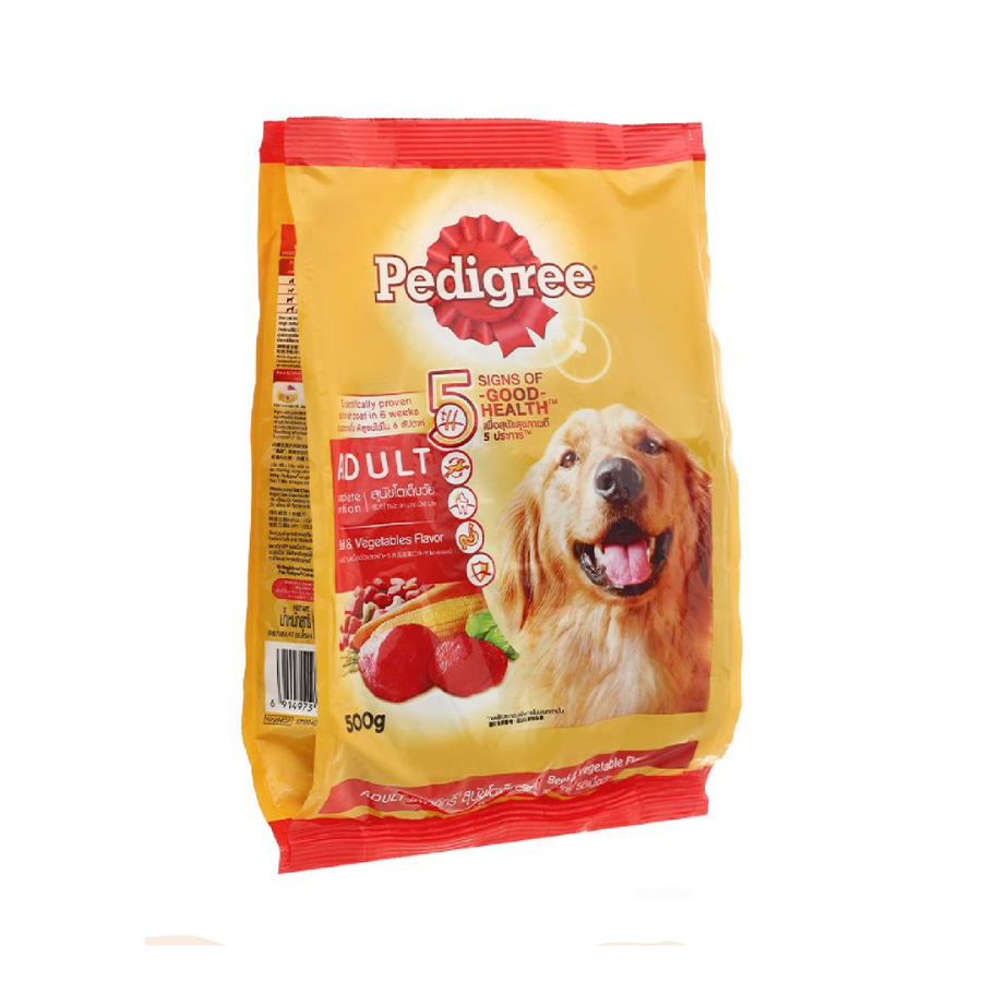 Đồ Ăn Cho Chó Vị Thịt Bò Và Các Loại Rau Củ Pedigree Dạng Túi 500g