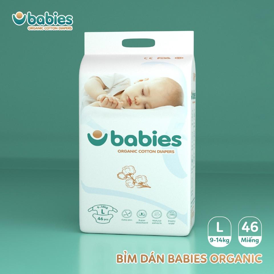 Tả dán Babies Organic size L 46 miếng