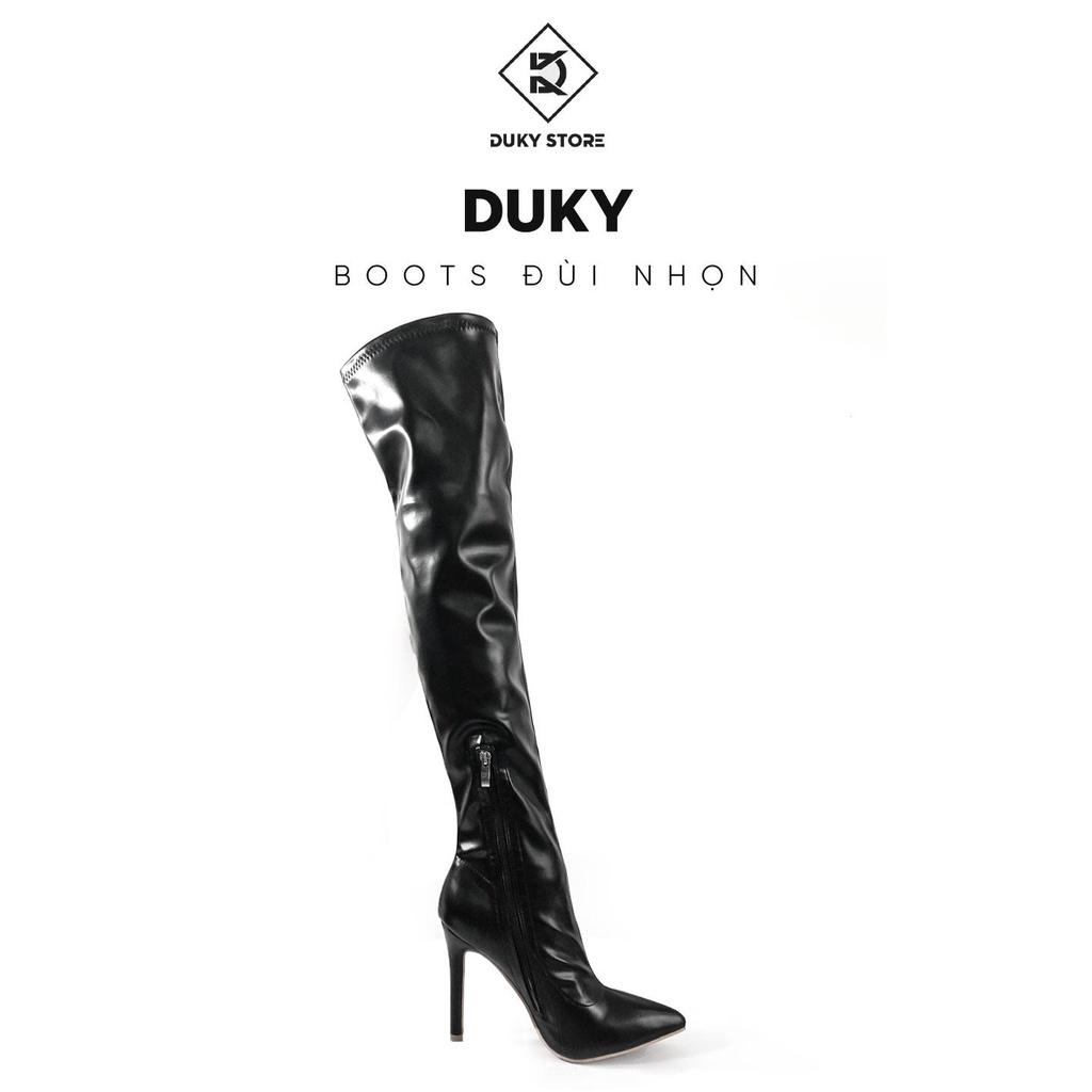Boot đùi cao trên gối gót nhọn mũi nhọn tăng chiều cao - Duky Store
