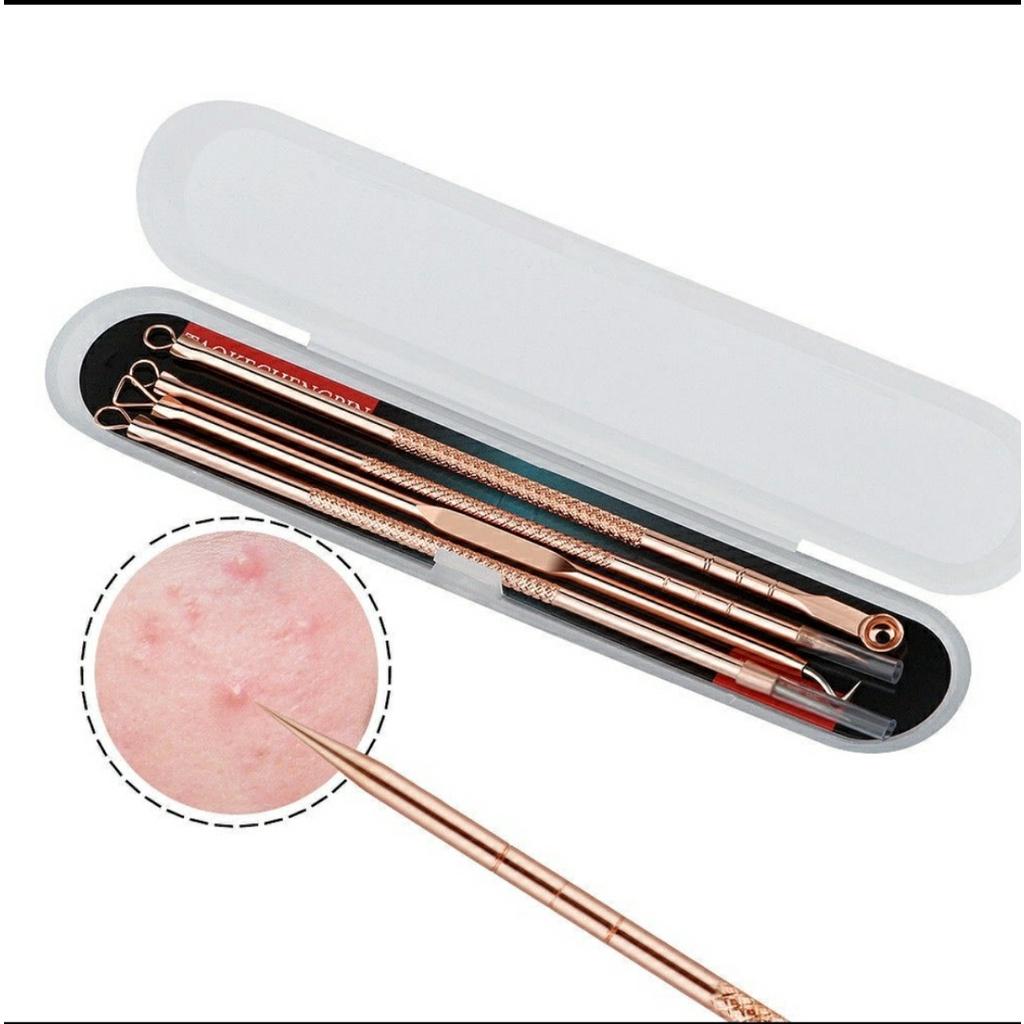 Bộ 4 Dụng Cụ Lấy Mụn Đầu Đen 8 Đầu Chăm Sóc Da Tiện Dụng