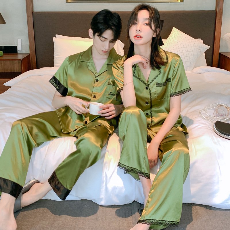 Đồ bộ Pyjama Nữ chất liệu phi bóng rũ mềm mại,cổ điển sang trọng 88230