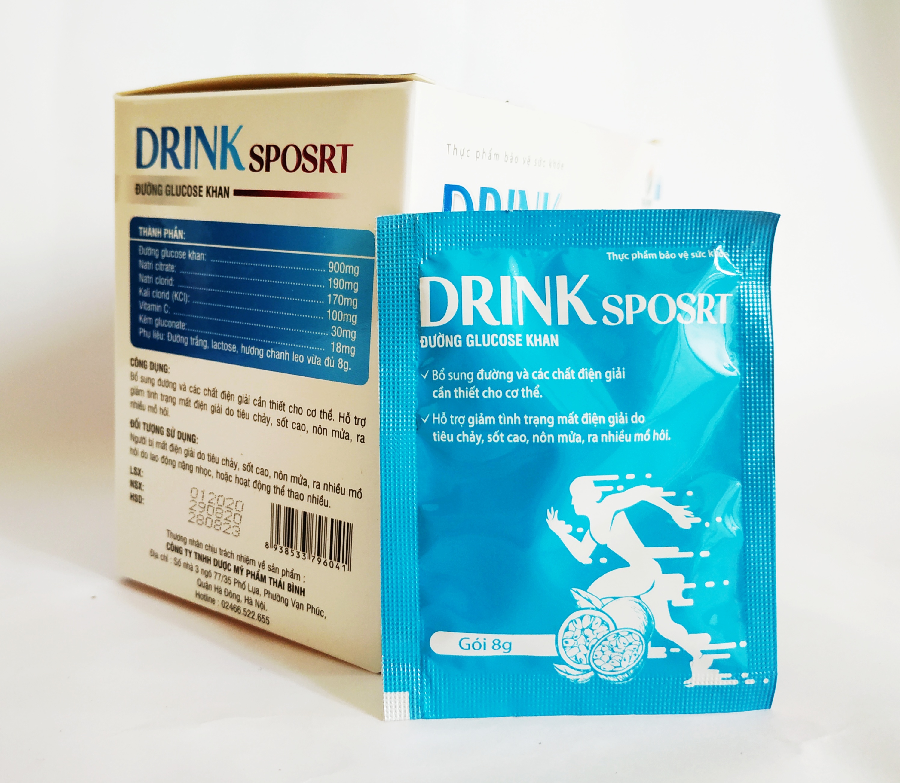 COMBO 5 GÓI BỘT PHA NƯỚC UỐNG VÀ BÙ CHẤT ĐIỆN GIẢI ORESOL DRINK SPORTS VỊ CHANH LEO – GÓI 8GAM