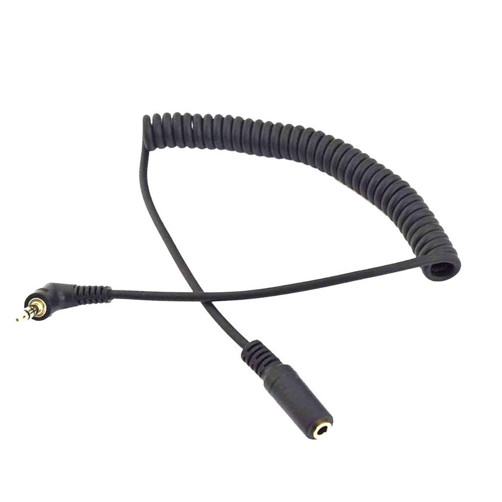 3-Pole Coiled 3.5mm Male Right Angle to Female Stereo Audio Spring Aux Cable