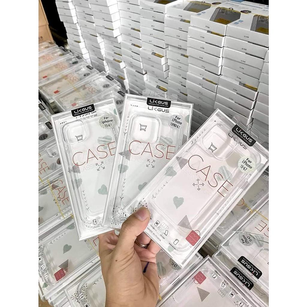 Ốp lưng Likgus meka trong suốt không ố màu dành cho iphone 13 Pro Max bảo vệ camera, viền silicon bao máy chống sốc.- Hàng nhập khẩu