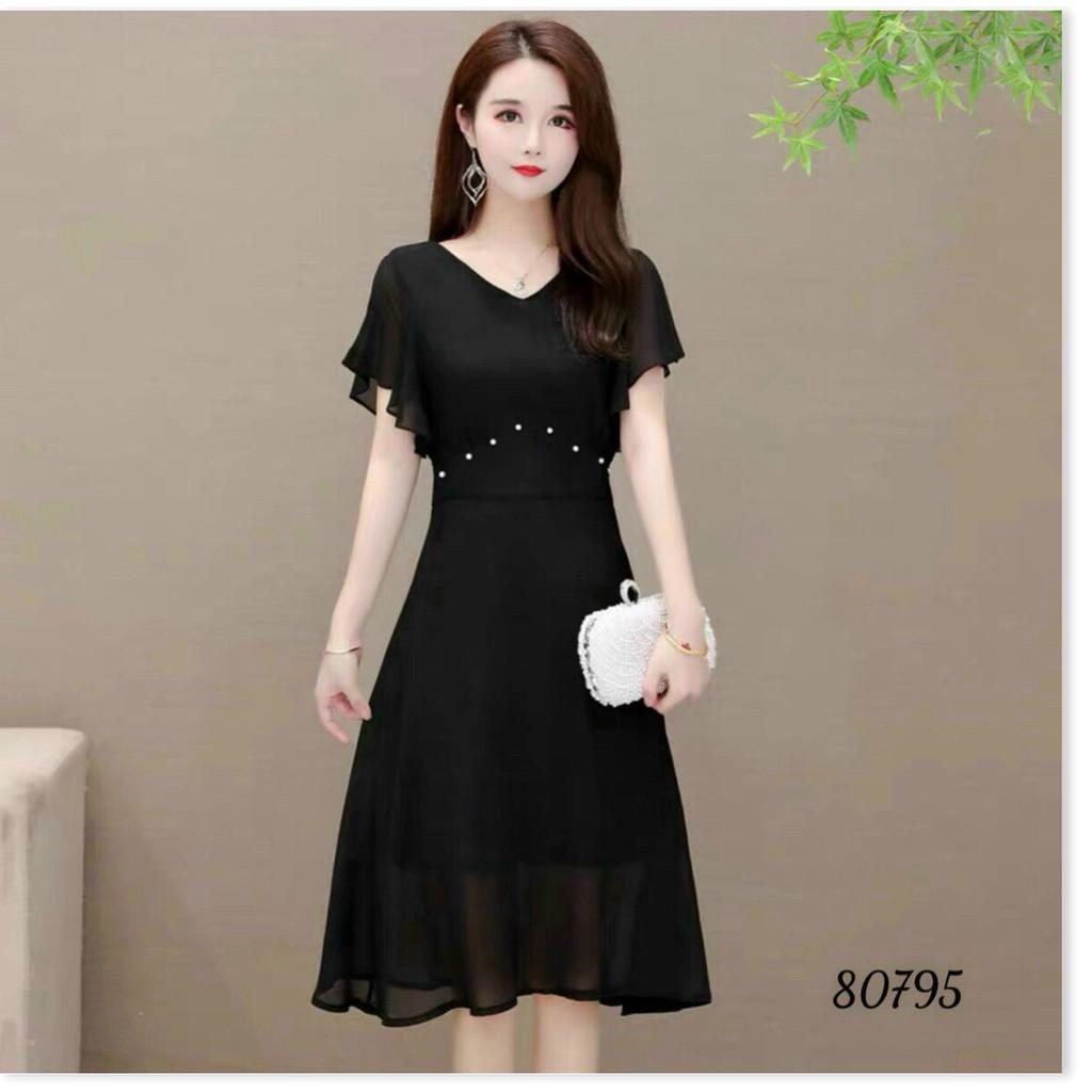 ĐẦM VOAN CHIFFON ĐÍNH CƯỜM NGẮN TAY SANG TRỌNG THÍCH HỢP CHO BẠN ĐI DỰ TIỆC MẪU MỚI NHẤT HIỆN NAY