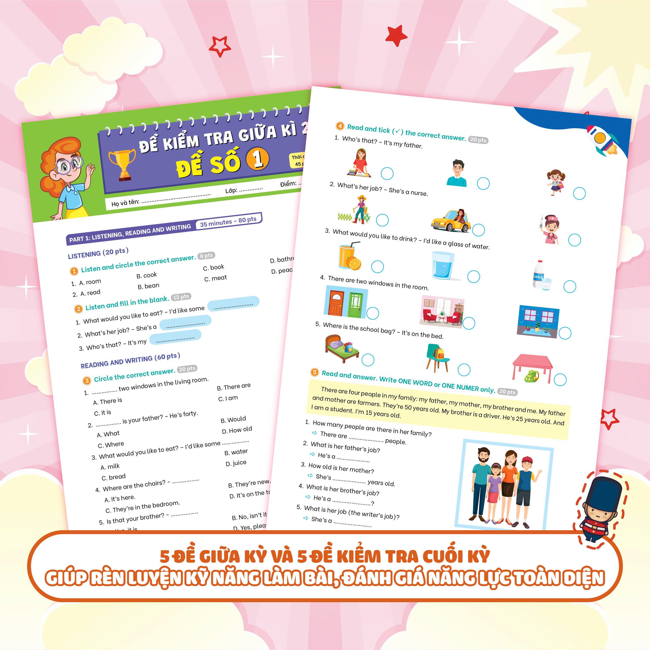 Sách Bộ Đề Kiểm Tra Định Kỳ Tiếng Anh Lớp 3