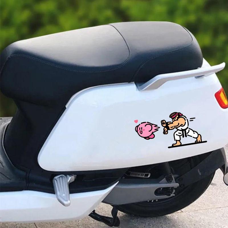 Kirby & KOF Sticker Dán xe máy chống thấm nước Decal trang trí kính chắn gió