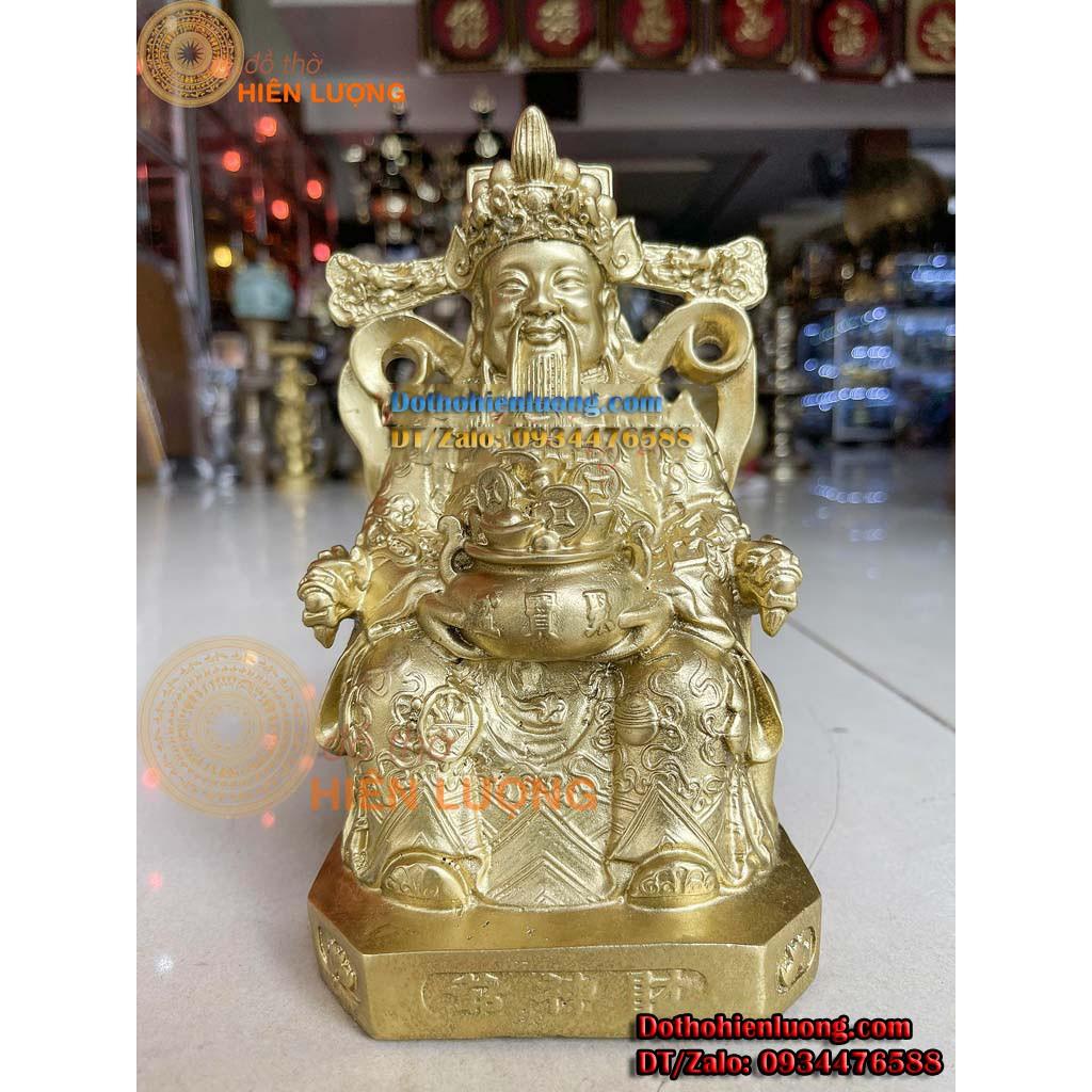 Tượng Ông Phát - Thần Tài Lộc Bằng Đồng Vàng Nguyên Chất Cao 20cm Đẹp Tinh Xảo