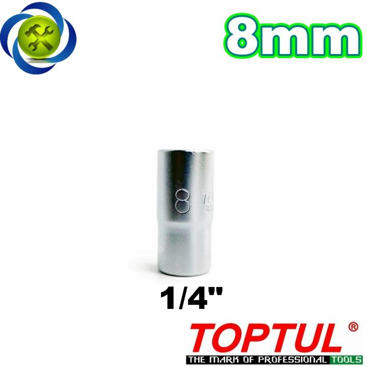 Tuýp 8mm loại 1/4 TOPTUL BAEA0808 trắng ngắn cao 25mm 6 cạnh
