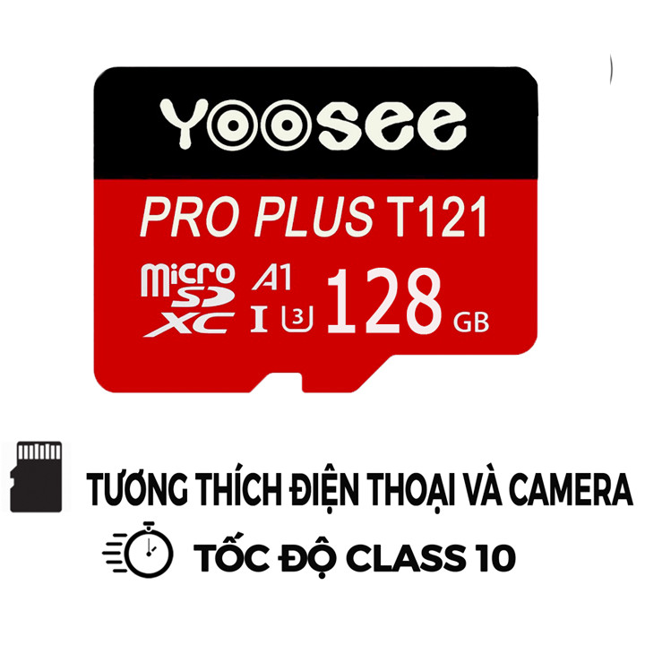 Thẻ nhớ Yoosee 128Gb Class 10 chuyên dụng cho camera -Hàng nhập khẩu