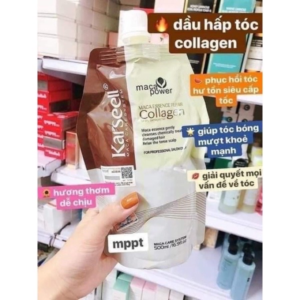 Dầu hấp ,ủ tóc collagen Karseell chống xù tóc ,giữ màu phục hồi hư tổn ,chẻ ngọn ,dưỡng ẩm tóc luôn bóng mượt