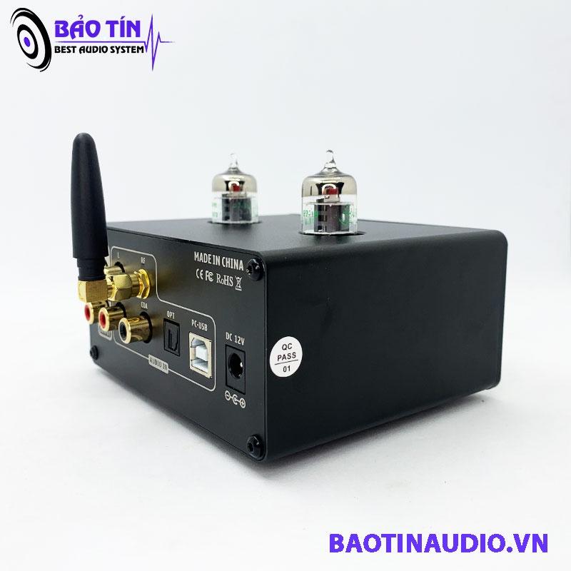 DAC T1 hàng chính hãng - giải mã tích hợp pre đèn tăng giảm bass trép có điều khiển và sử dụng trực tiếp bóng Mỹ 5654W