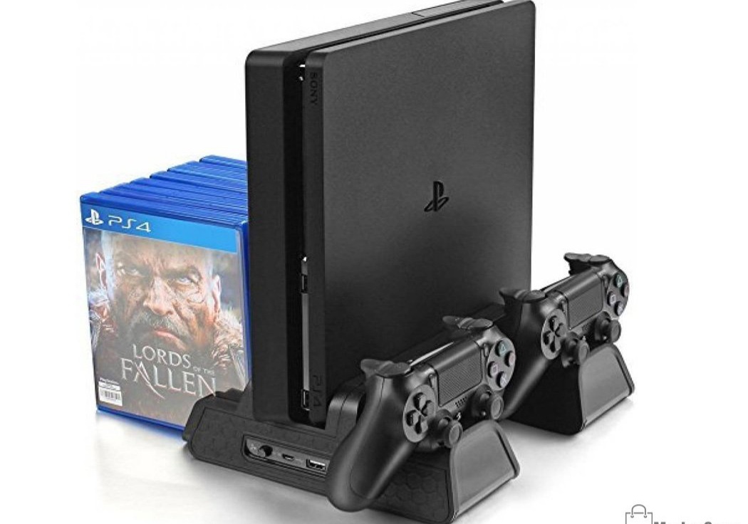 Đế dựng Ps4 Slim Pro đế tản nhiệt dành cho máy Ps4 kiêm làm mát và sạc tay