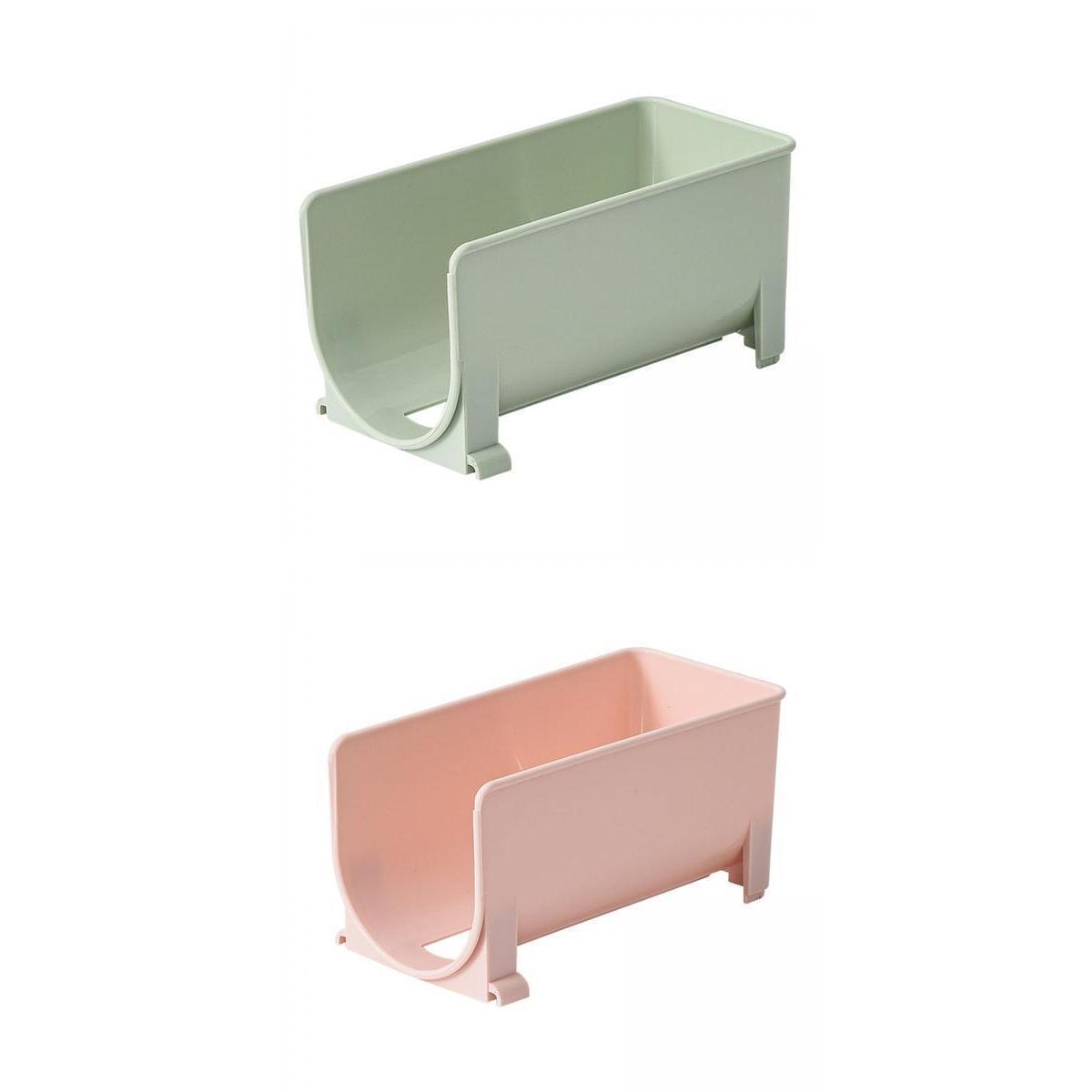 2x Stackable Wine Rack Display for Refrigerator Counter Top Pink Green