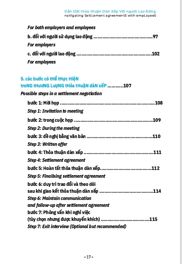 Dẫn dắt thỏa thuận dàn xếp với người lao động - HP329