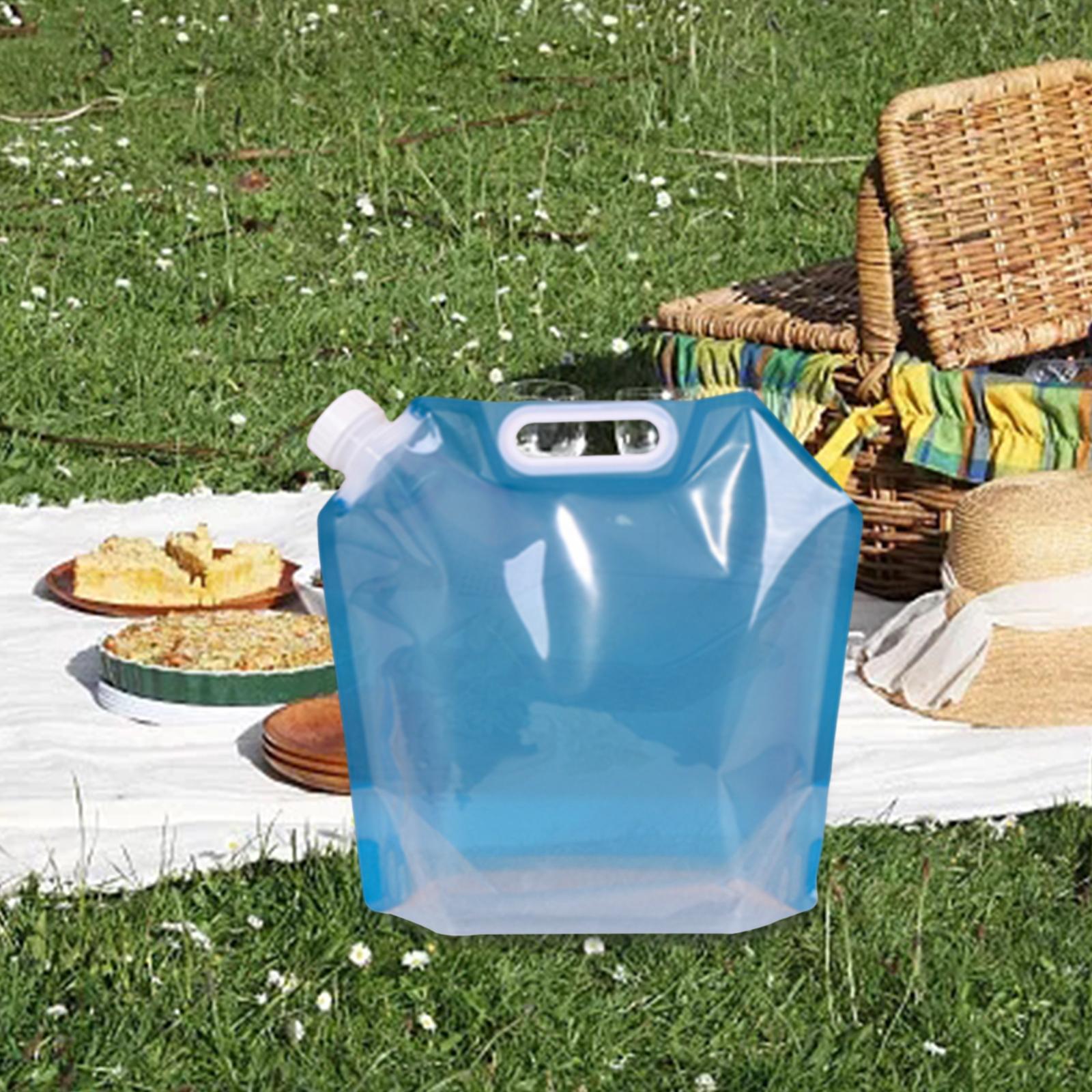 Foldable Water Tank Container Bag 5L Outdoor Drinking Tool Durable 32.5x30cm