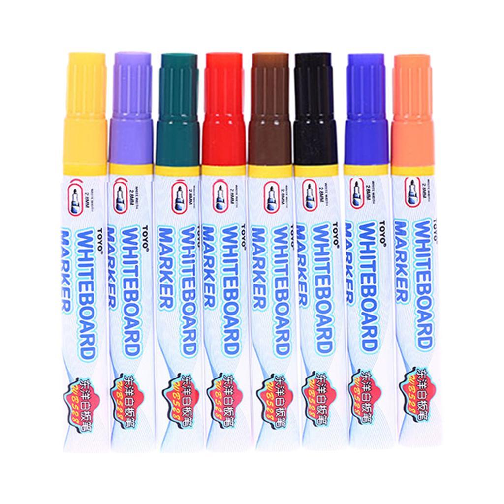 8x Whiteboard Marker Kids Markers Pen for Paper Glass Ceramic Painting