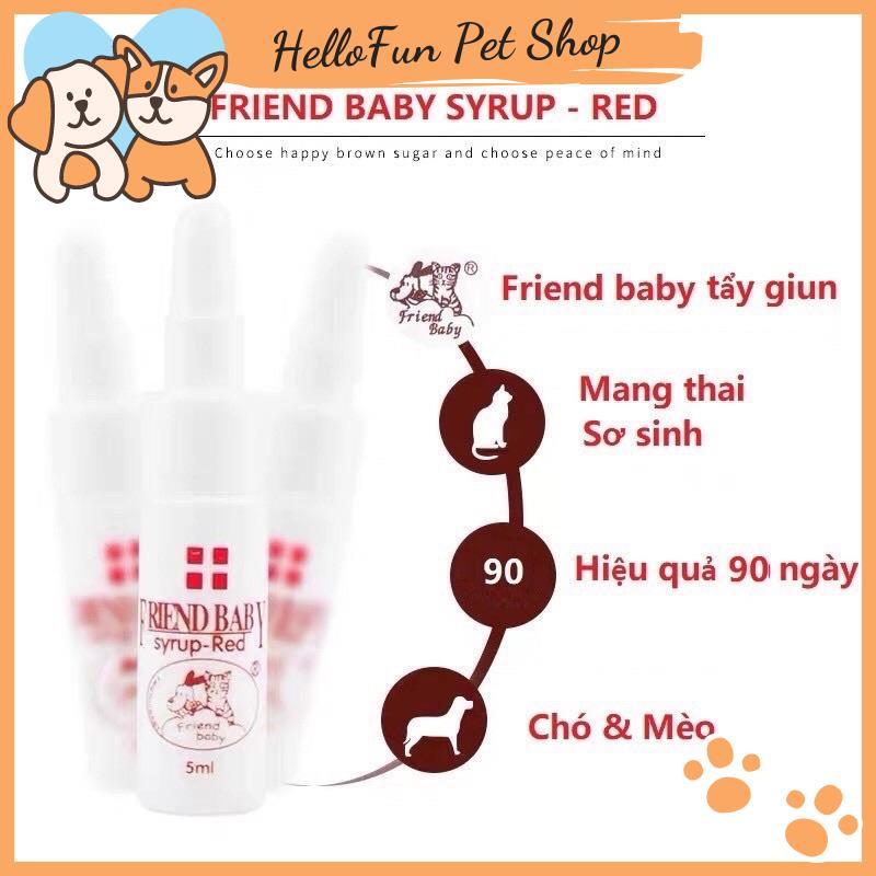 Siro uống chống giun sán cho chó mèo Friend Baby 5ml