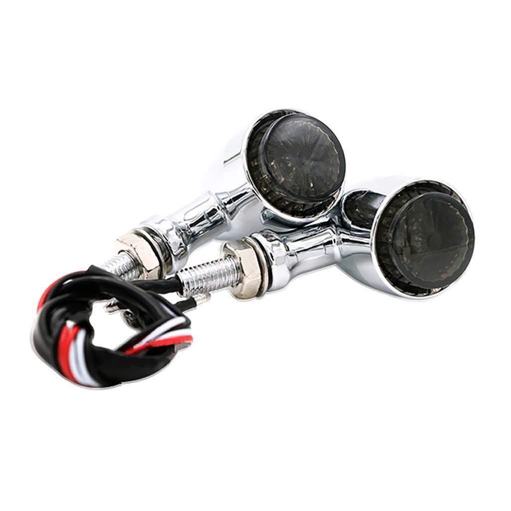Pair Amber LED  Light Indicator For  Chopper Bobber