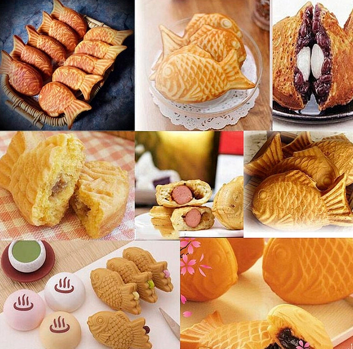 Máy làm bánh cá taiyaki công nghiệp 6 con