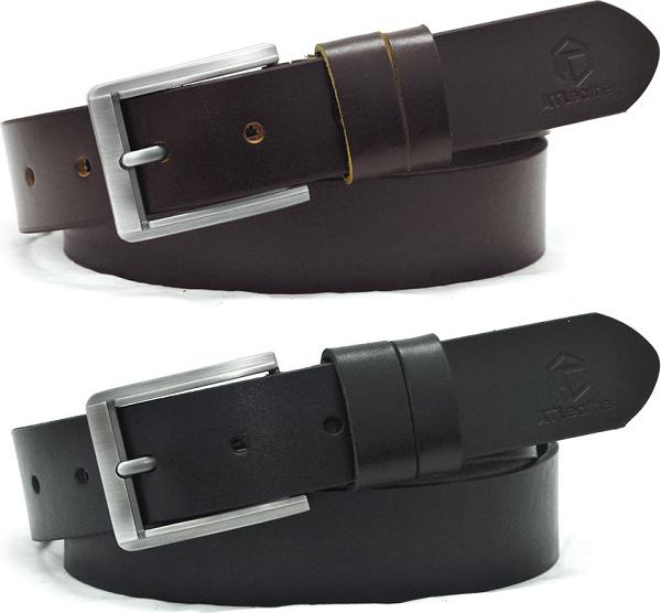 Thắt lưng da bò nam AT Leather Premium PK2 - Đen
