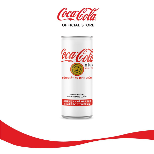 Thùng/Lốc 24 Lon Nước Ngọt Giải Khát Có Ga Coca-Cola Plus (Foshu) 320ml/Lon Sale 4.4 Coca-Cola Official Store