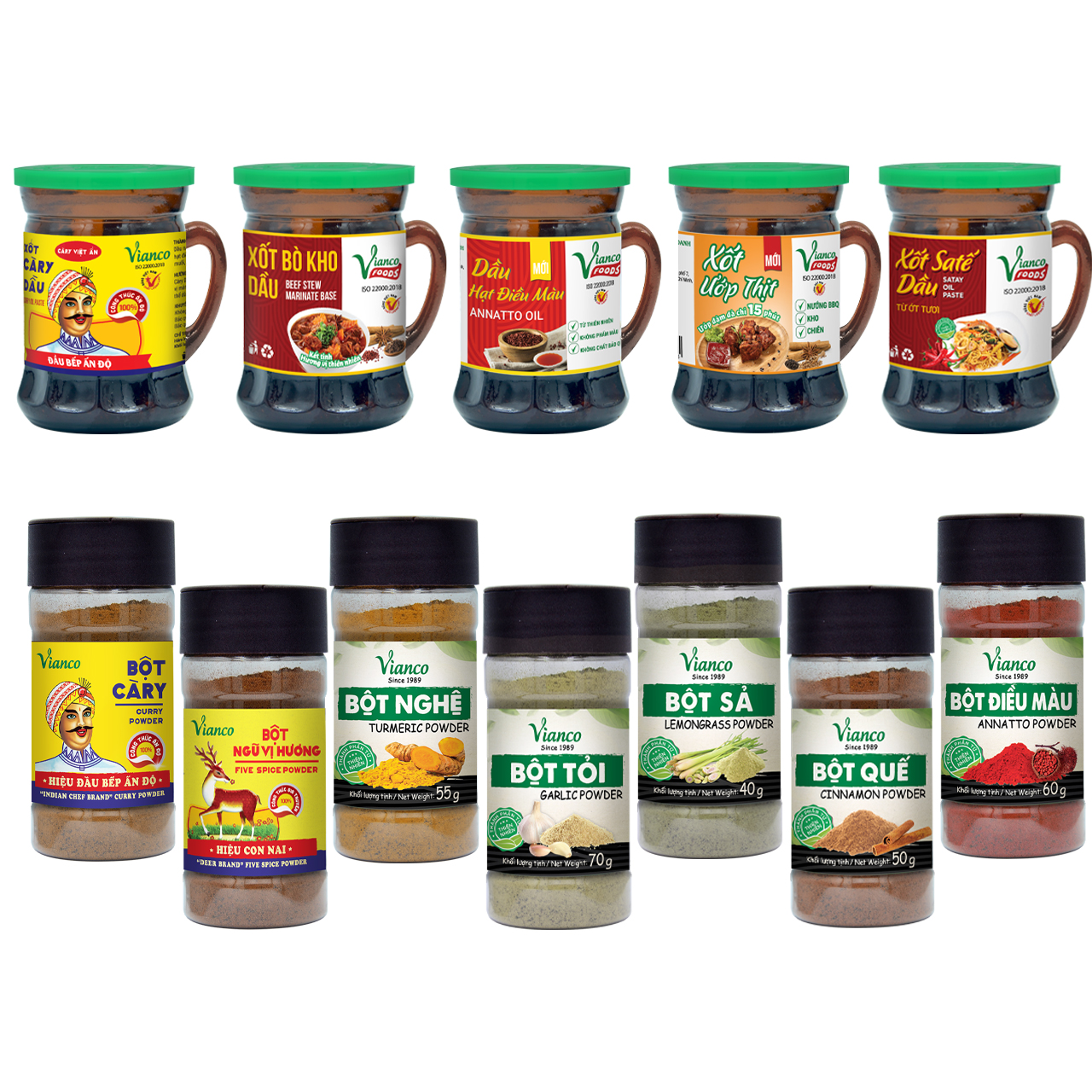 Combo 3 Gói Gia Vị Súp Cô Đặc Vị Phở Bò - Bún Bò Huế - Phở Chay gói 200ml Vianco Foods Tiện Lợi