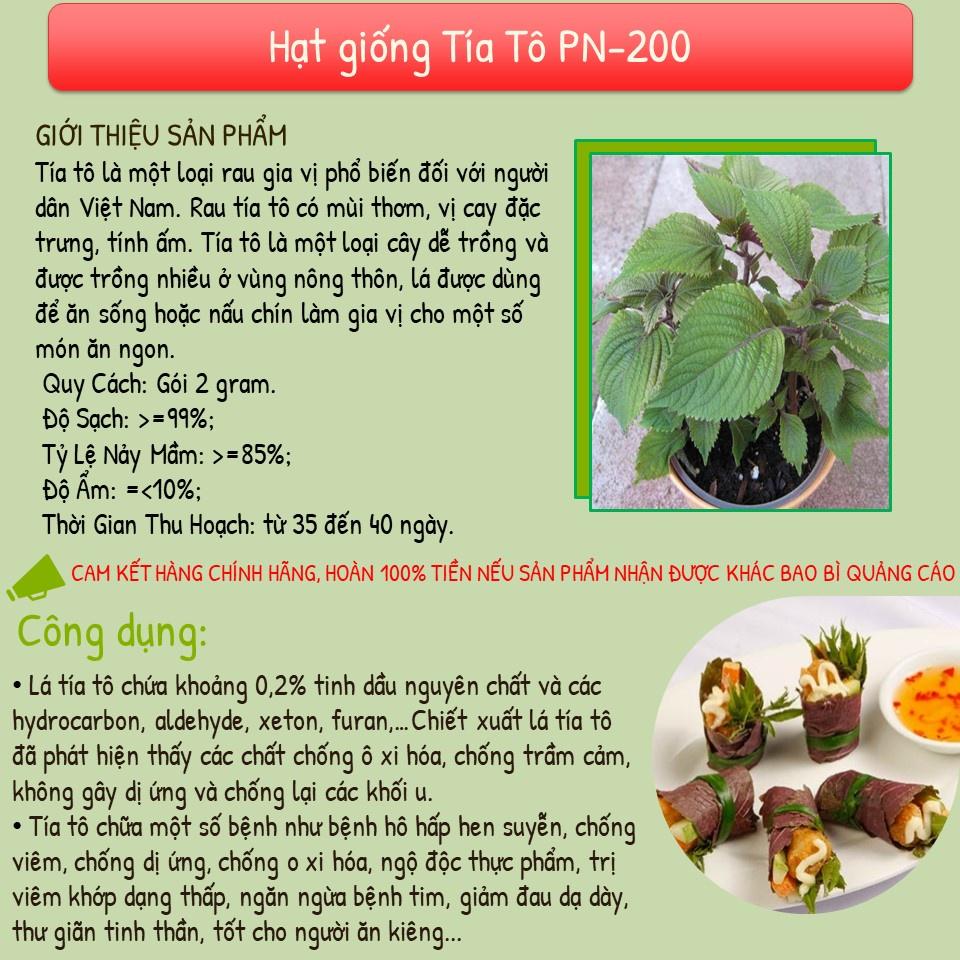 Hạt Giống Rau Tía Tô Phú Nông- Gói 2g