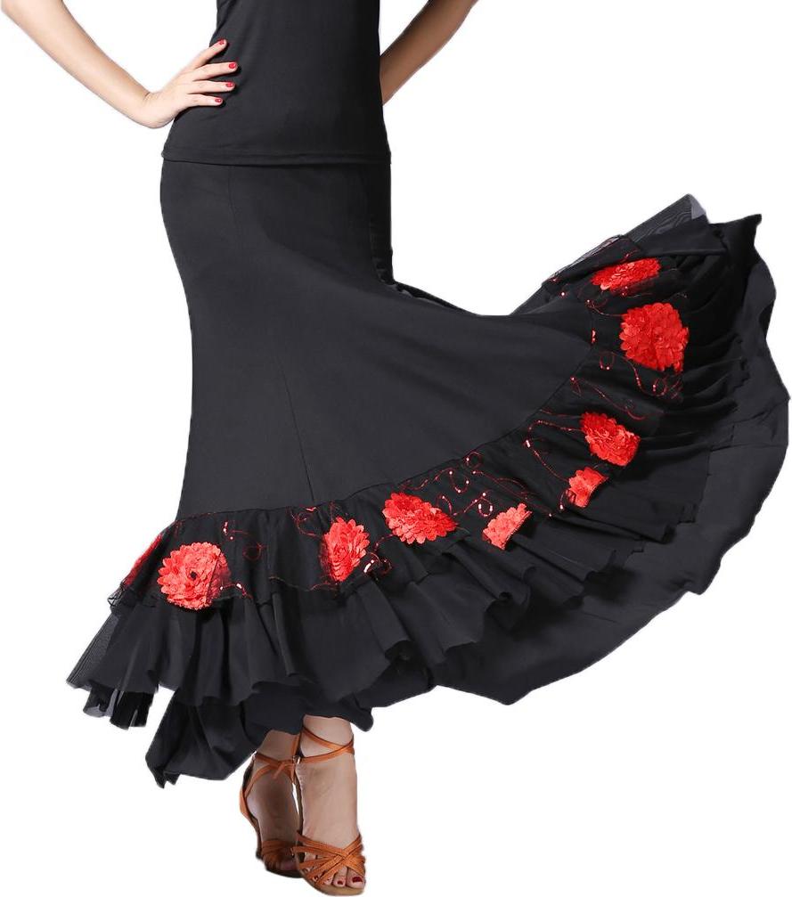 Trang Phục Khiêu Vũ Flamenco Váy Dài Waltz Sequined
