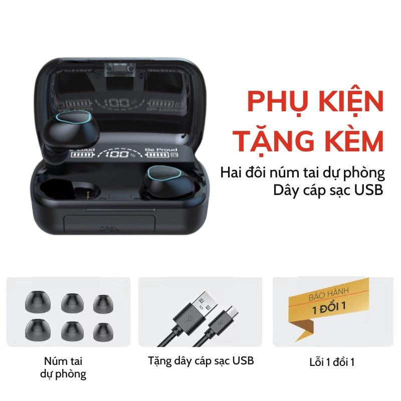 Tai Nghe Bluetooth M10 Pro Phiên Bản Nâng Cấp Pin Trâu, Nút Cảm Ứng Tự Động Kết Nối, Chống Nước, Chống Ồn - MINPRO