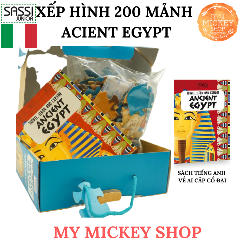 Bộ xếp hình 200 mảnh chính hãng Sassi Ai Cập Cổ Đại - The Egypt