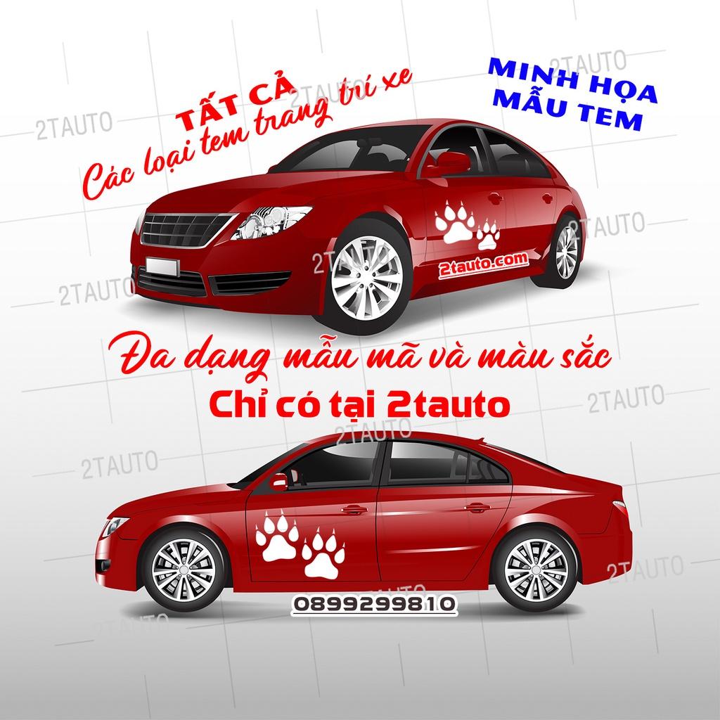 Sticker tem CHÂN CHÓ, logo tem CHÂN THÚ dán trang trí ô tô xe hơi xe máy chống nước,chống phai màu, mẫu đa dạng độc đáo