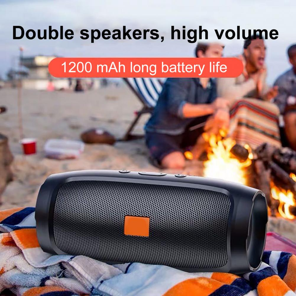 Loa Bluetooth Mini Di Động Âm Thanh Nổi HiFi Bass Nặng Không Dây Soundbar Loa Siêu Trầm Cho AUX Thẻ TF Đài FM Mới Color: Red