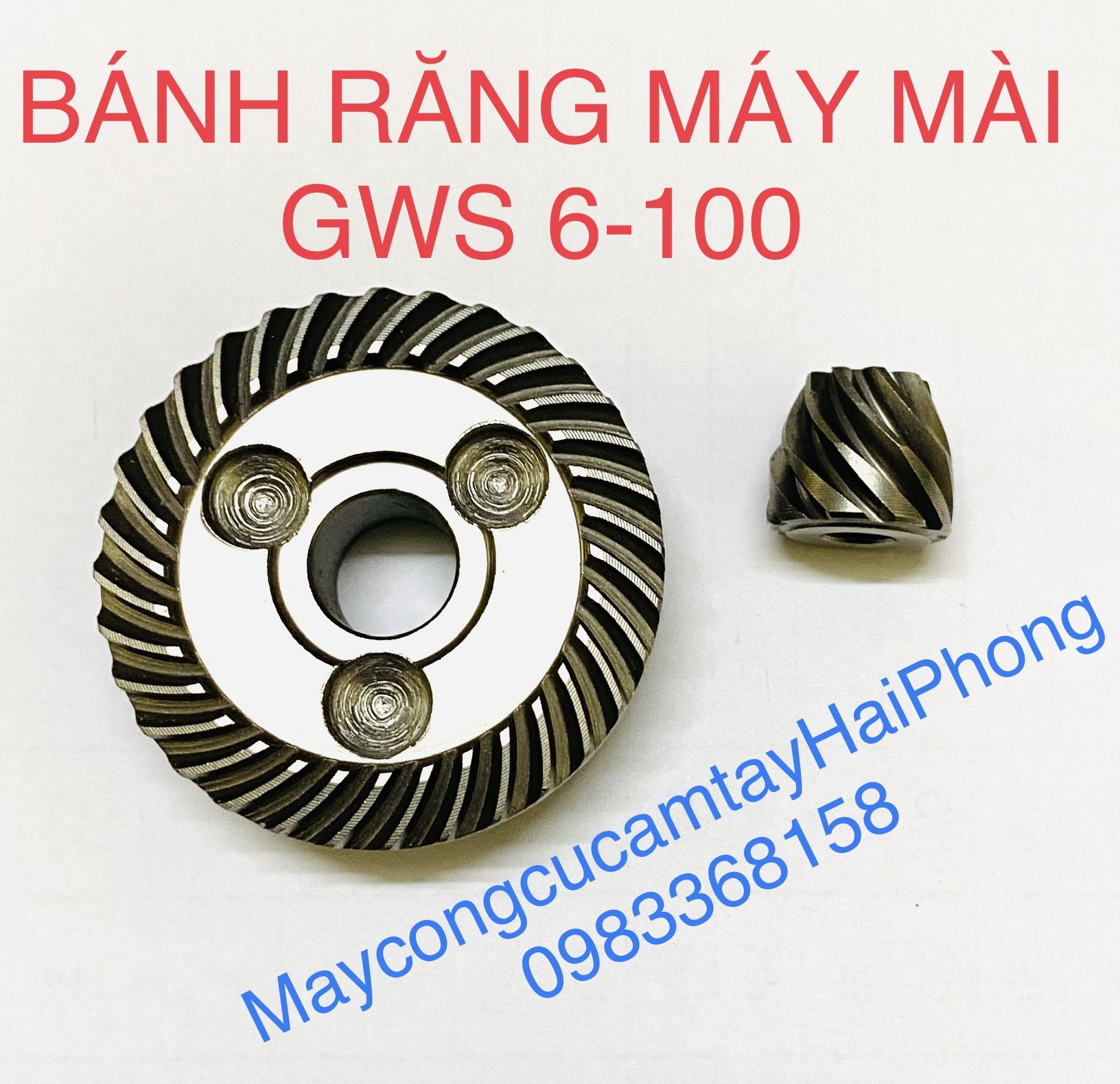 Bánh răng máy mài góc dùng cho 'BO$CH' F100 , Mod. 'GWS 6 - 100' . RĂNG CHÉO