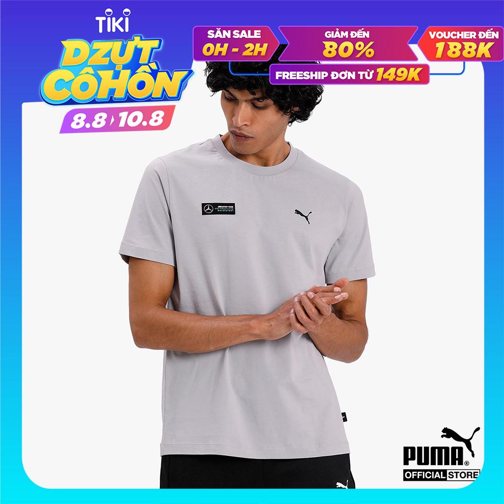 PUMA - Áo thun thể thao nam cổ tròn tay ngắn Mercedes Graphic 596184-04