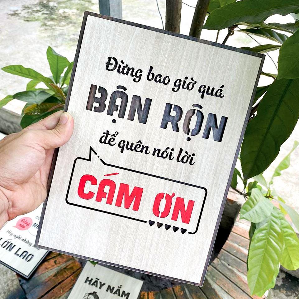 Tranh gỗ tạo động lực văn phòng - Đừng bao giờ quá bận rộn để quên nói lời cám ơn